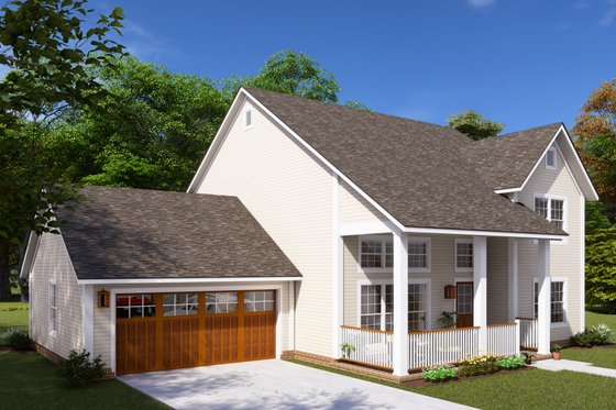 Exterior - Other Elevation 2 for Farmhouse House Plan #513-2227 - 4 bed, 2.5 bath