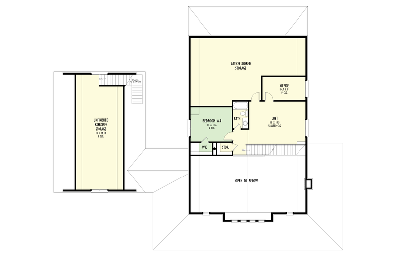 Dream House Plan - Floor Plan - Upper Floor for Farmhouse House Plan #1092-68 - 4 bed, 4.5 bath