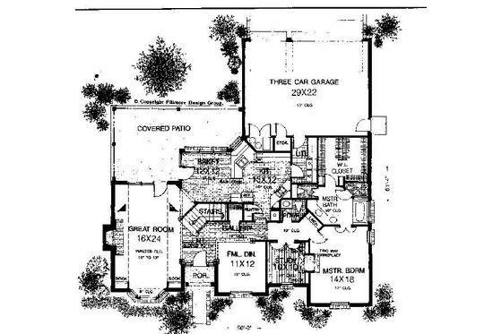 Floor Plan - Main Floor for Traditional House Plan #310-739 - 4 bed, 3.5 bath