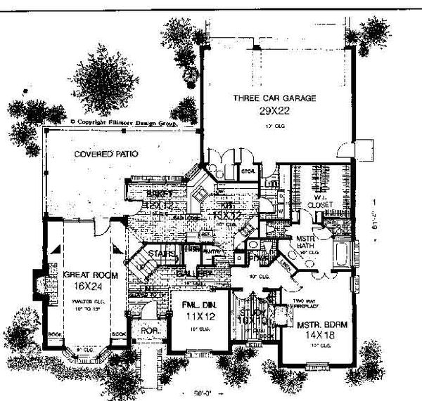 Traditional Floor Plan - Main Floor Plan #310-739