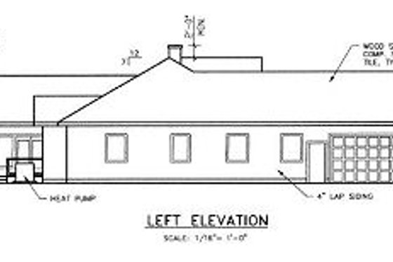 Exterior - Other Elevation for Ranch House Plan #60-452 - 4 bed, 4 bath