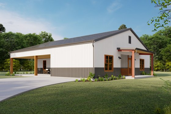 Exterior - Other Elevation 6 for Barndominium House Plan #1092-61 - 3 bed, 2 bath