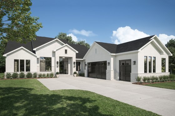 Exterior - Front Elevation 3 for Southern House Plan #430-321 - 3 bed, 3.5 bath