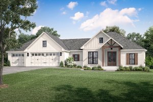 Home Plan - Farmhouse Exterior - Front Elevation Plan #430-240