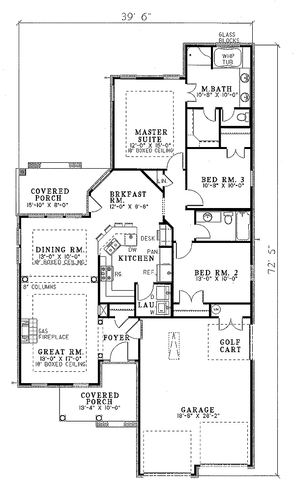 House Design - Traditional Floor Plan - Main Floor Plan #17-191