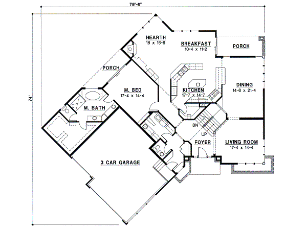Modern Floor Plan - Main Floor Plan #67-285