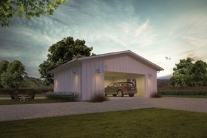 Ranch Exterior - Front Elevation Plan #888-14