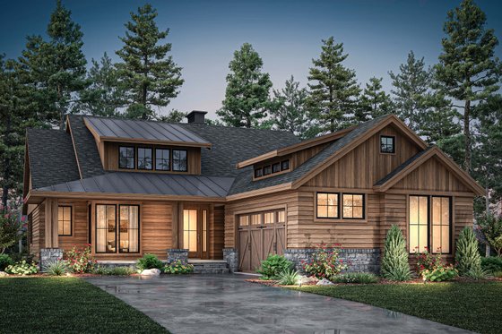 Exterior - Front Elevation 3 for Craftsman House Plan #1070-105 - 3 bed, 2.5 bath