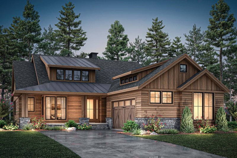 Architectural House Design - Exterior - Front Elevation 3 for Craftsman House Plan #1070-105 - 3 bed, 2.5 bath