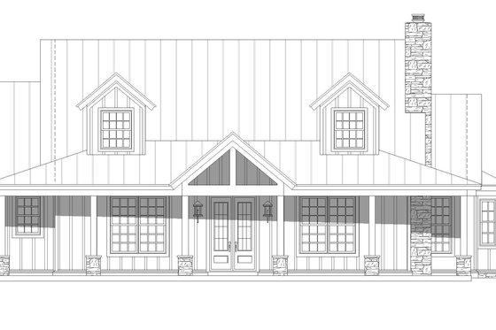 Exterior - Front Elevation 3 for Country House Plan #932-349 - 3 bed, 3.5 bath
