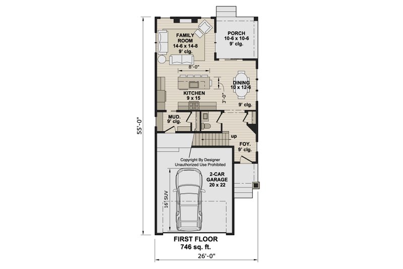 Home Plan - Floor Plan - Main Floor for Craftsman House Plan #51-1545 - 3 bed, 2.5 bath