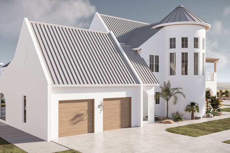 House Blueprint - Exterior - Rear Elevation for Beach House Plan #455-761 - 4 bed, 4.5 bath