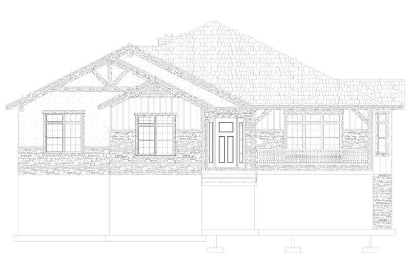 House Blueprint - Exterior - Front Elevation 5 for Traditional House Plan #1060-474 - 2 bed, 2 bath