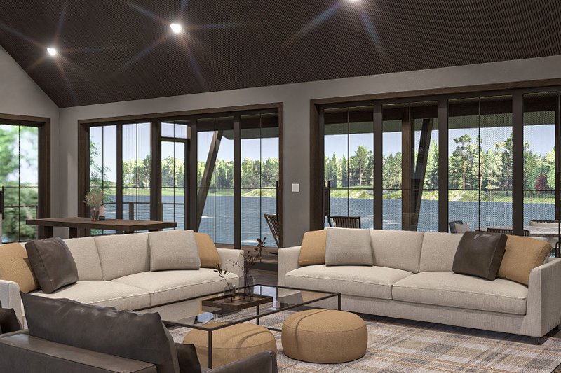 House Blueprint - Interior - Family Room for Farmhouse House Plan #455-583 - 2 bed, 2 bath