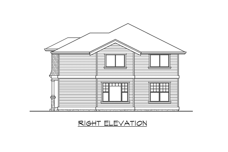 Home Plan - Exterior - Other Elevation 3 for Craftsman House Plan #132-148 - 3 bed, 2.5 bath