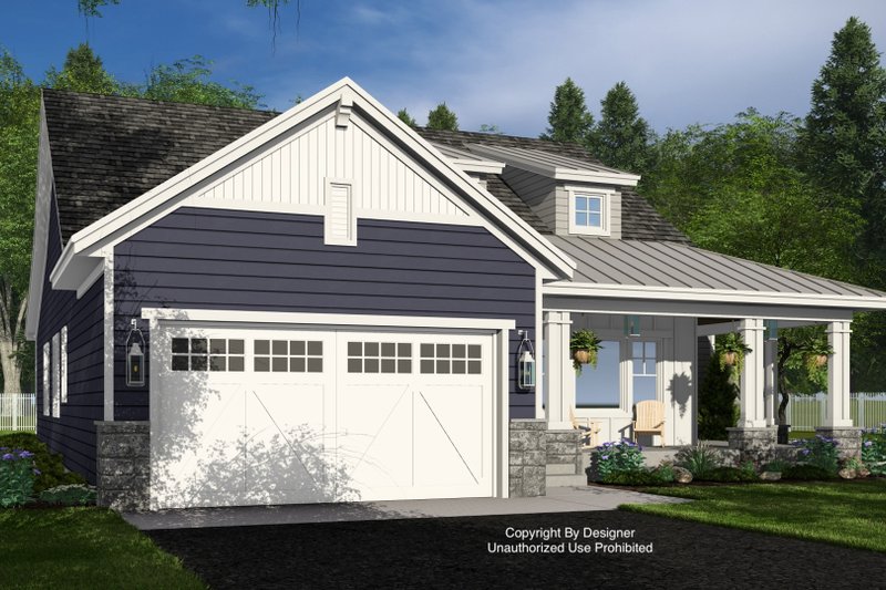 House Design - Exterior - Front Elevation 5 for Craftsman House Plan #51-1403 - 3 bed, 2 bath