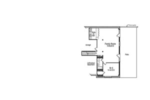 Floor Plan - Lower Floor for Traditional House Plan #57-293 - 4 bed, 2.5 bath