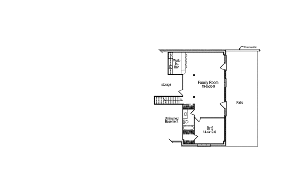 Floor Plan - Lower Floor for Traditional House Plan #57-293 - 4 bed, 2.5 bath