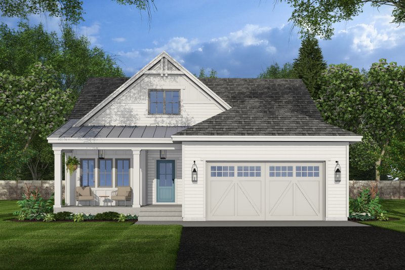 House Blueprint - Farmhouse Exterior - Front Elevation Plan #51-1404