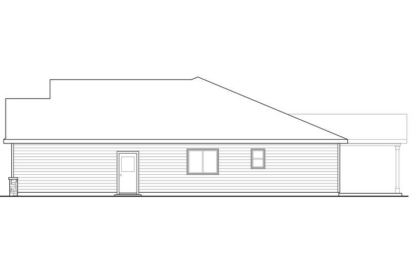 Architectural House Design - Exterior - Other Elevation 1 for Ranch House Plan #124-939 - 3 bed, 2 bath