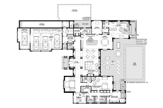 Floor Plan - Main Floor for Contemporary House Plan #928-379 - 4 bed, 4.5 bath
