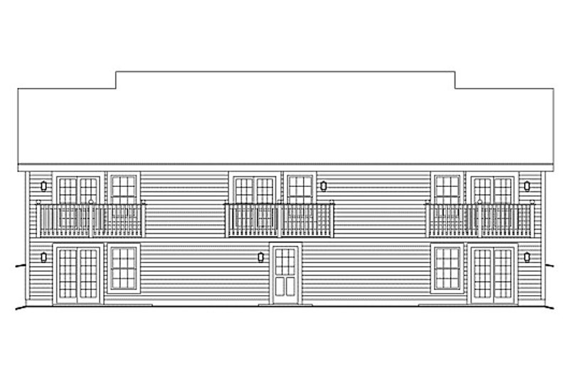 Dream House Plan - Exterior - Rear Elevation for Colonial House Plan #57-569 - 1 bed, 1 bath