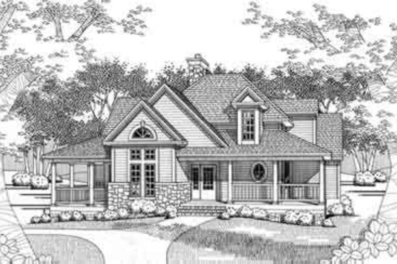 Dream House Plan - Farmhouse Exterior - Front Elevation Plan #120-118