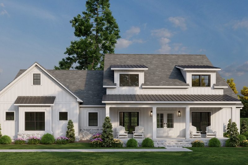 Dream House Plan - Farmhouse Exterior - Front Elevation Plan #923-410