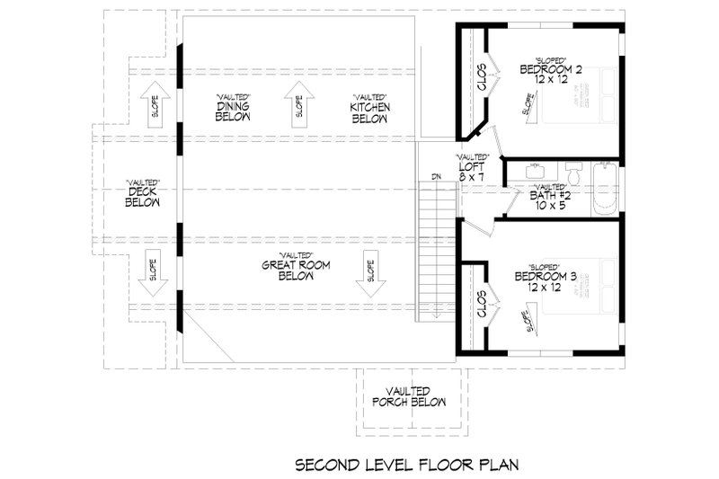 Home Plan - Floor Plan - Upper Floor for Country House Plan #932-1450 - 3 bed, 2.5 bath
