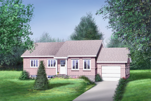Ranch Exterior - Front Elevation Plan #25-1084