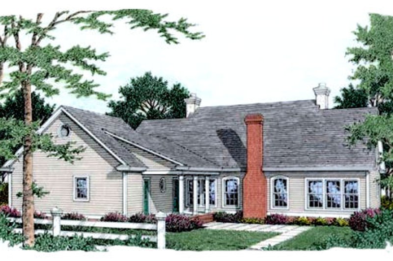 Dream House Plan - Exterior - Rear Elevation for Southern House Plan #406-225 - 3 bed, 2.5 bath