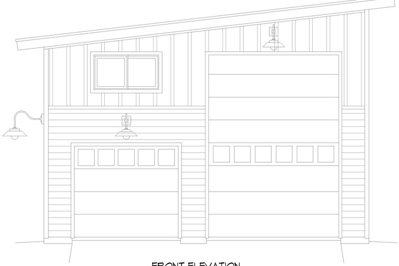 House Blueprint - Exterior - Front Elevation 3 for Contemporary House Plan #932-1251, 0 bath