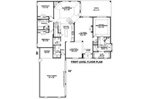 Floor Plan - Main Floor for European House Plan #81-1248 - 4 bed, 3.5 bath