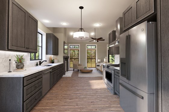 Interior - Kitchen 2 for Cottage House Plan #44-302 - 3 bed, 1 bath