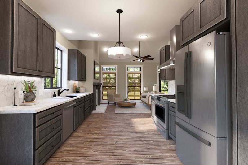 House Blueprint - Interior - Kitchen 2 for Cottage House Plan #44-302 - 3 bed, 1 bath