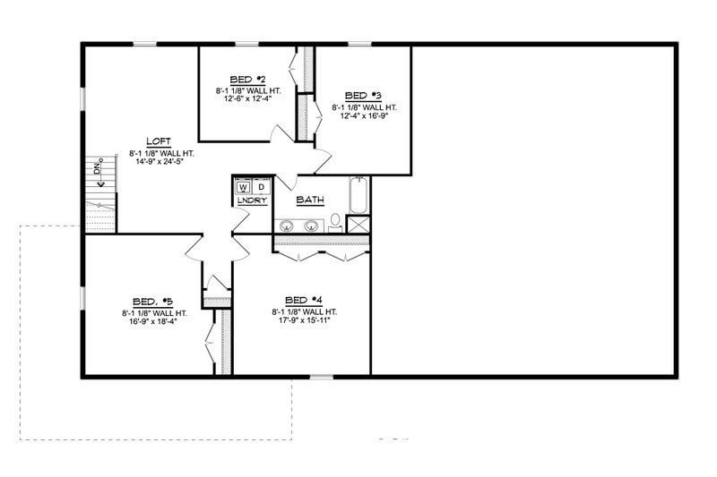 Home Plan - Floor Plan - Upper Floor for Barndominium House Plan #1064-163 - 5 bed, 3.5 bath