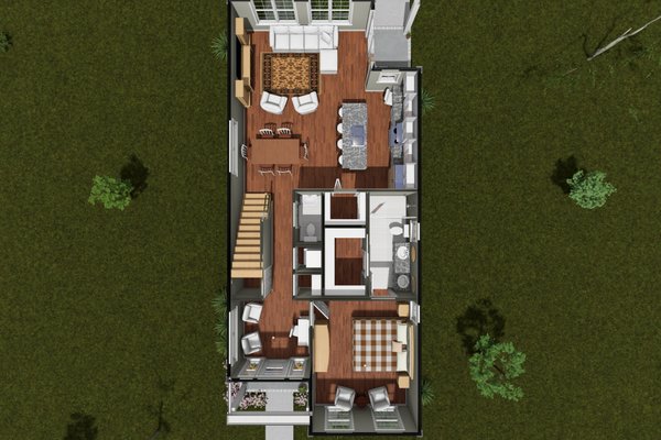 Architectural House Design - Floor Plan - Main Floor 1 for Cottage House Plan #513-2457 - 3 bed, 2.5 bath
