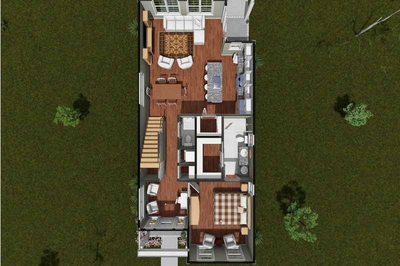 Architectural House Design - Floor Plan - Main Floor 1 for Cottage House Plan #513-2457 - 3 bed, 2.5 bath