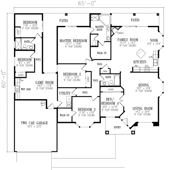 Traditional Floor Plan - Main Floor Plan #1-593