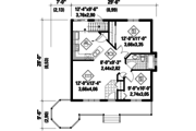 Country Style House Plan - 2 Beds 1 Baths 794 Sq/Ft Plan #25-4388 