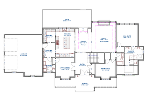 Floor Plan - Main Floor for Farmhouse House Plan #1109-4 - 5 bed, 3 bath