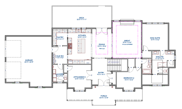 Farmhouse Floor Plan - Main Floor Plan #1109-4