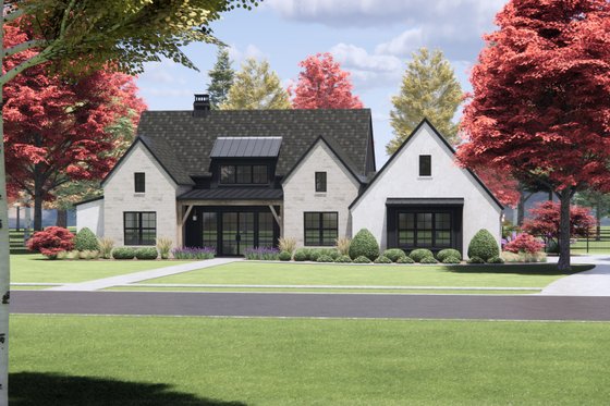 Exterior - Front Elevation 6 for European House Plan #1096-84 - 4 bed, 3.5 bath