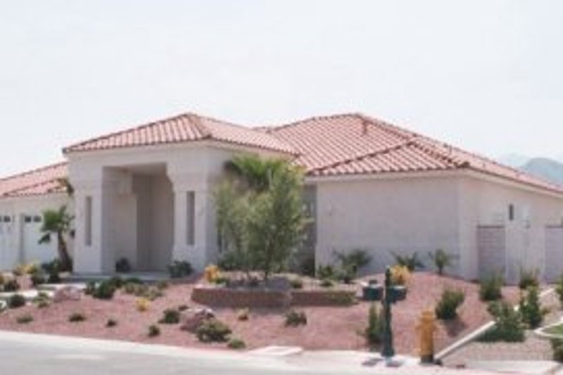 Architectural House Design - Adobe / Southwestern Exterior - Front Elevation Plan #1-874