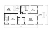 Cottage Style House Plan - 2 Beds 2 Baths 888 Sq/Ft Plan #514-11 