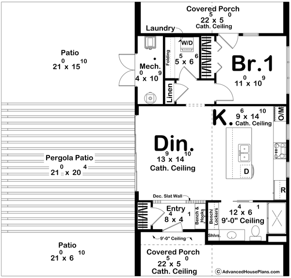 Dream House Plan - Modern Floor Plan - Main Floor Plan #455-669