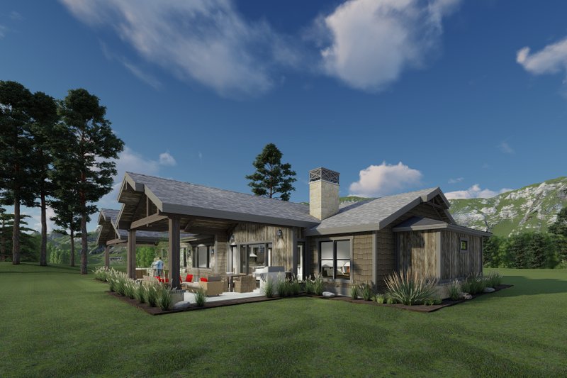 House Design - Exterior - Front Elevation 5 for Ranch House Plan #1069-34 - 3 bed, 2.5 bath
