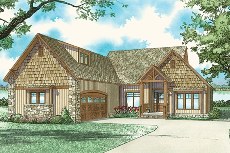 Dream House Plan - Craftsman Exterior - Front Elevation Plan #17-2910