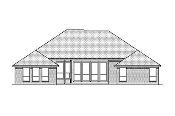 Exterior - Rear Elevation for European House Plan #84-479 - 3 bed, 2.5 bath