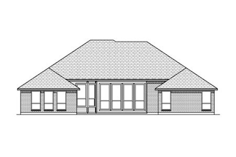 Home Plan - Exterior - Rear Elevation for European House Plan #84-479 - 3 bed, 2.5 bath